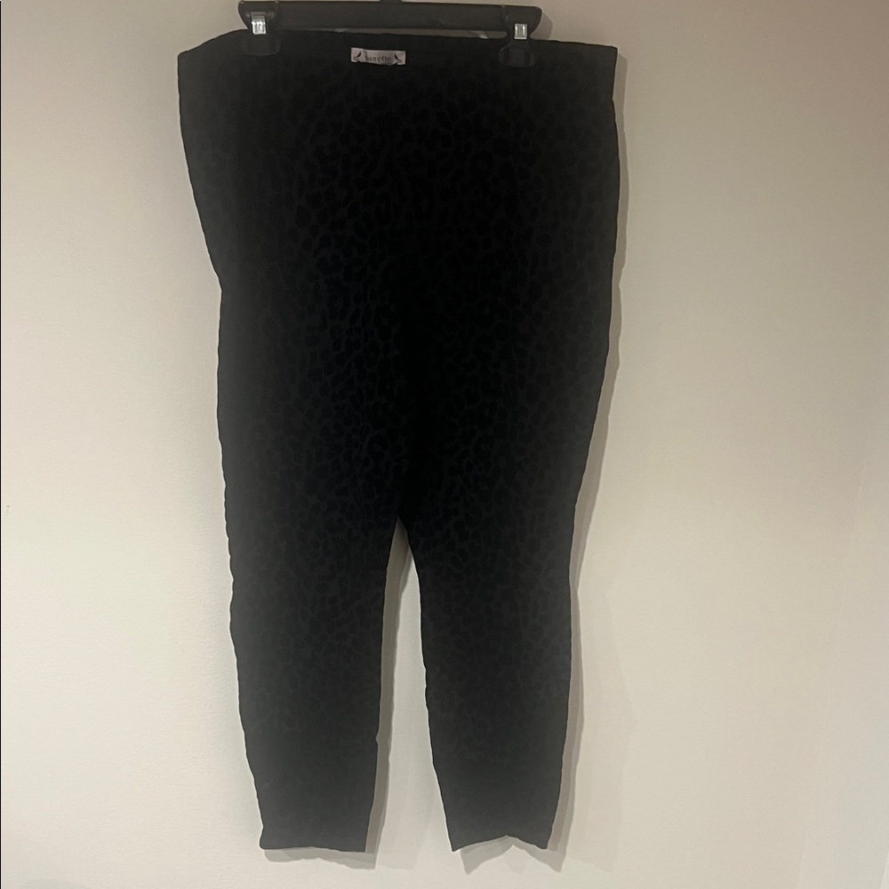 Nanette Lepore Black Animal Print Leggings